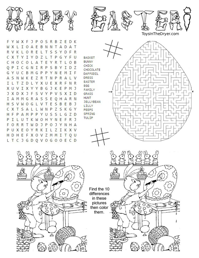 Free Easter Activity Printable - ToysInTheDryer.com